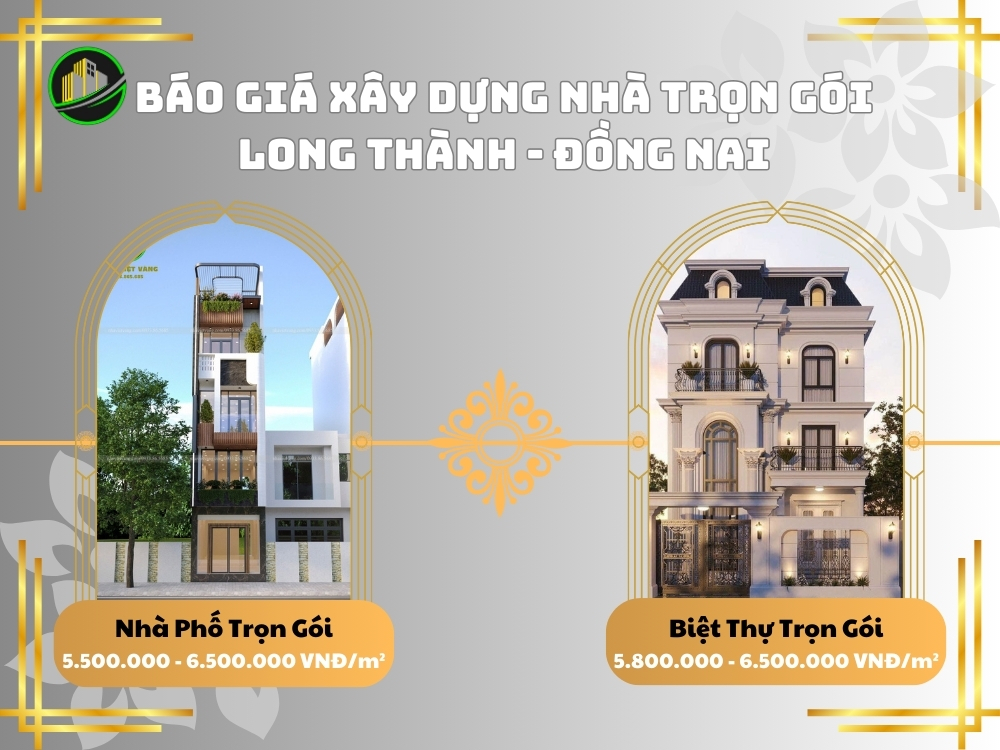 Báo giá dịch vụ xây nhà trọn gói Long Thành của Nhà Việt Vàng