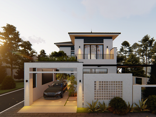 Thiết kế nhà 2 tầng hiện đại